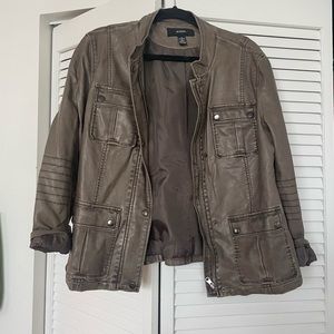 Alfani faux leather jacket size 8